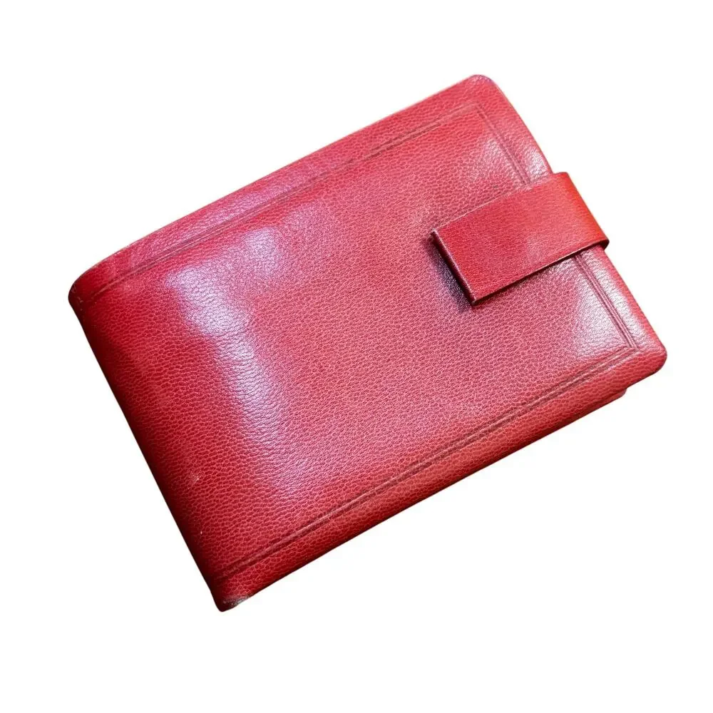 Vintage Buxton pink leather wallet convertible style bifold ID coins cash cards